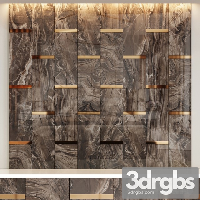 Decorative panel rex marble brown 3dsmax Download - thumbnail 1