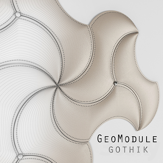 Decorative panels GeoModule Gothik 3ds Max - thumbnail 1