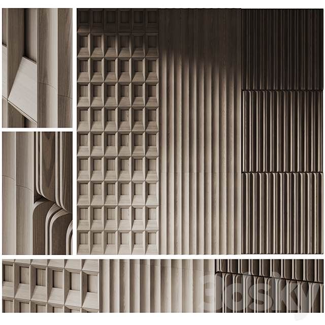 Decorative panels set 05 3ds Max - thumbnail 3