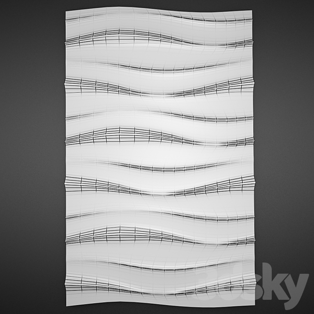 Decorative panels TRIDENELI Aqua 3DS Max Model - thumbnail 2