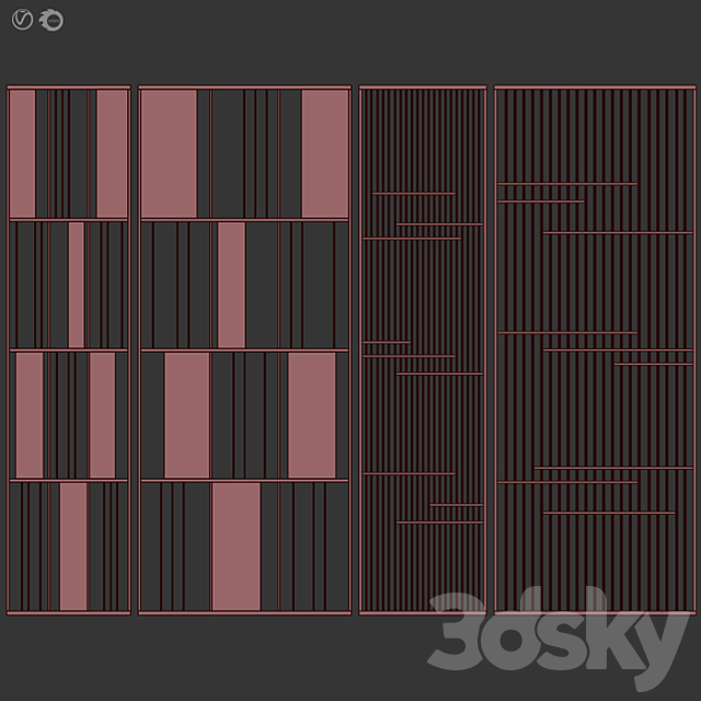 Decorative partition # 12 3DS Max Model - thumbnail 5