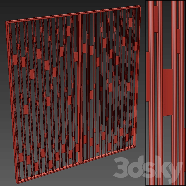 Decorative partition 23 3DSMax File - thumbnail 3