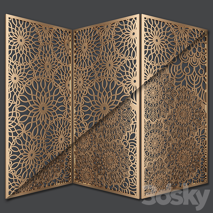 Decorative partition 3DS Max - thumbnail 2