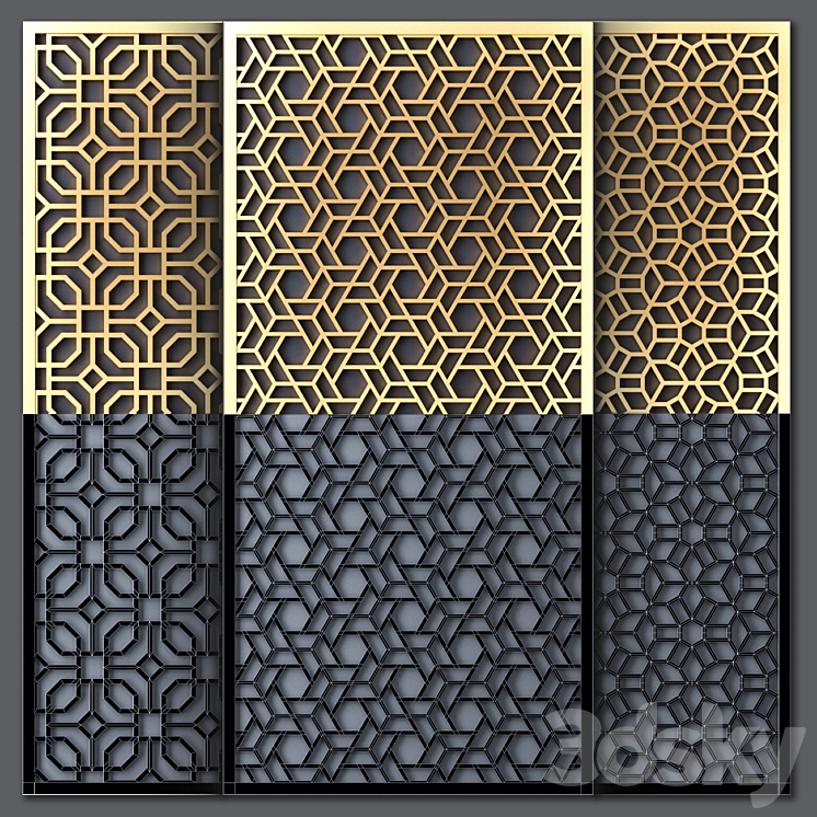 Decorative partition 3DS Max - thumbnail 2