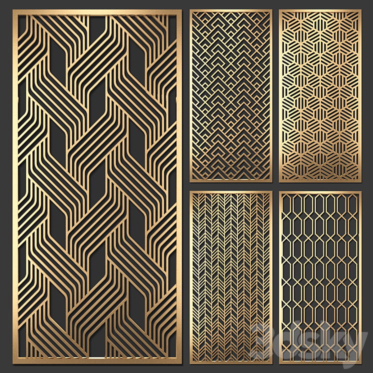 Decorative partition 3DS Max - thumbnail 1