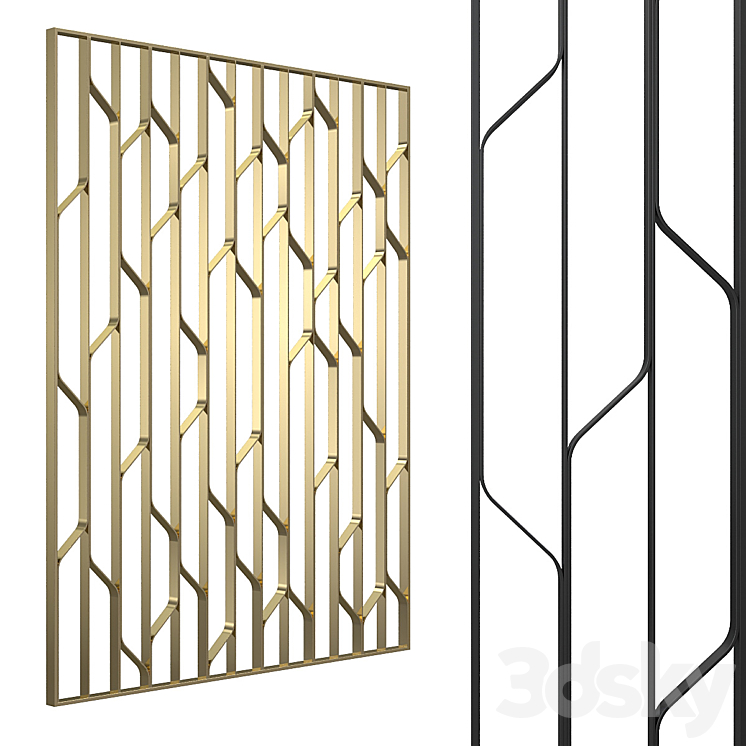 Decorative partition 3DS Max - thumbnail 1