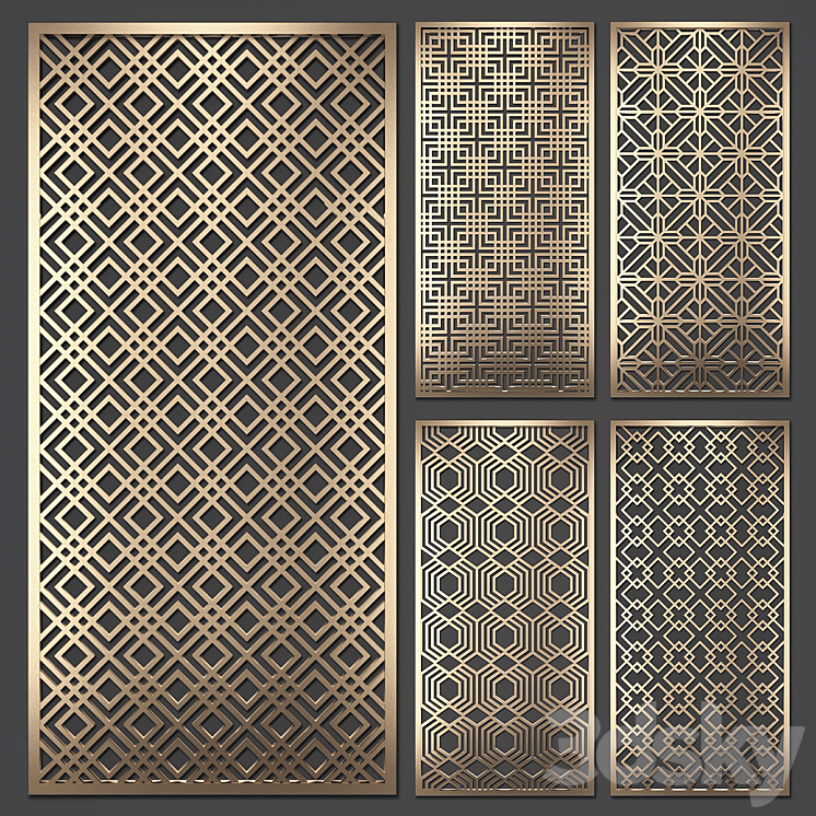 Decorative partition 3DS Max - thumbnail 1