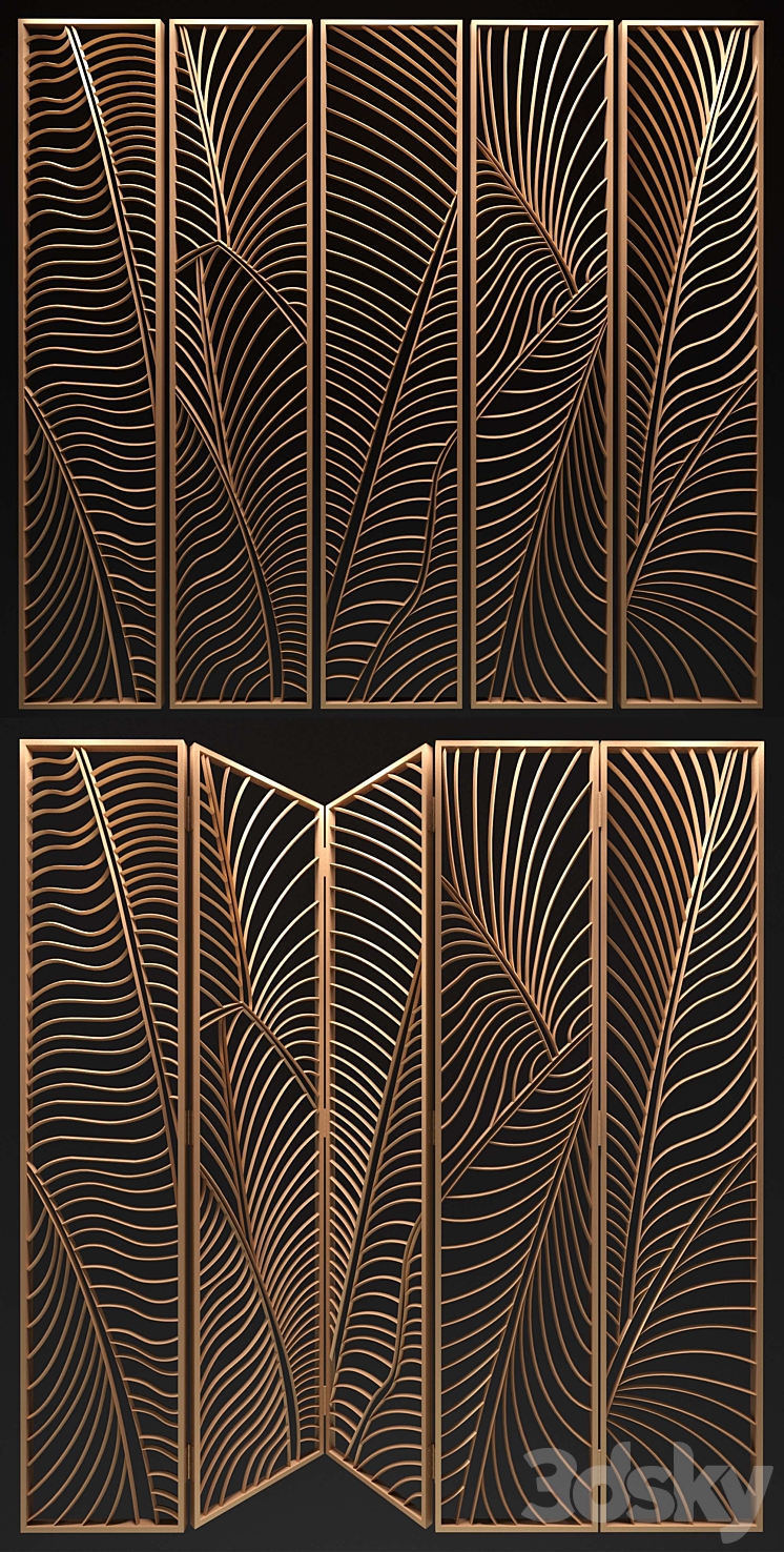 Decorative partition 3DS Max - thumbnail 2