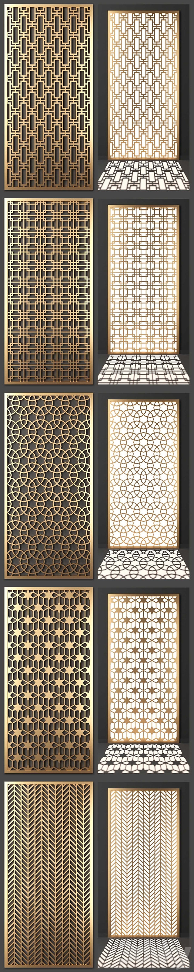 Decorative partition 3DS Max Model - thumbnail 2