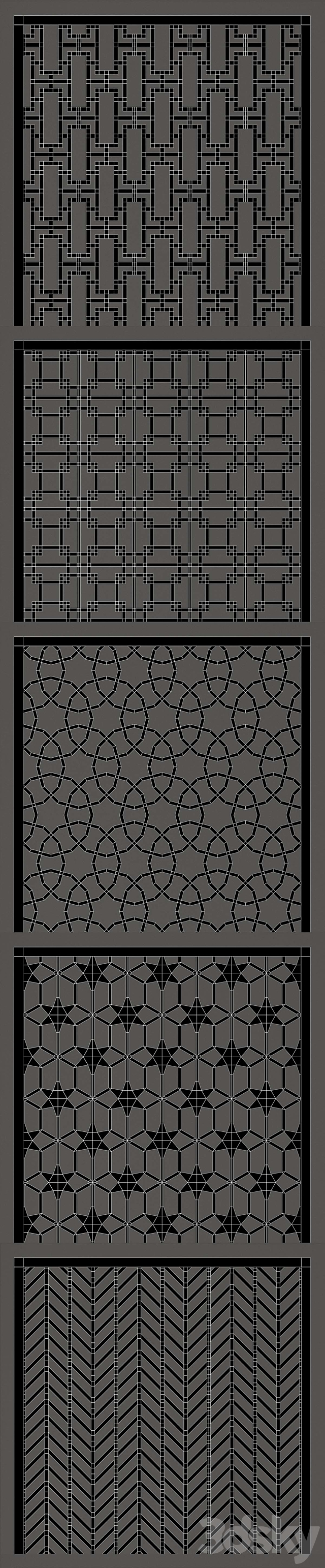 Decorative partition 3DS Max Model - thumbnail 3