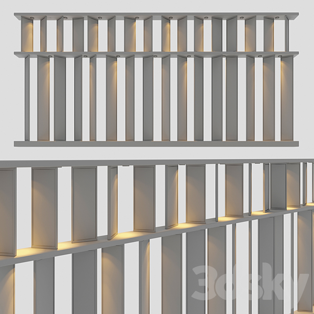 Decorative partition 3DS Max Model - thumbnail 2