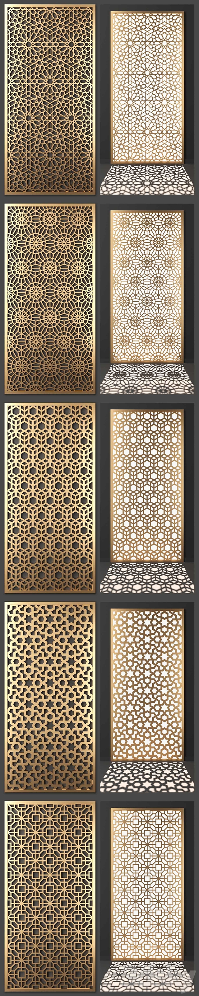 Decorative partition 3DS Max Model - thumbnail 2