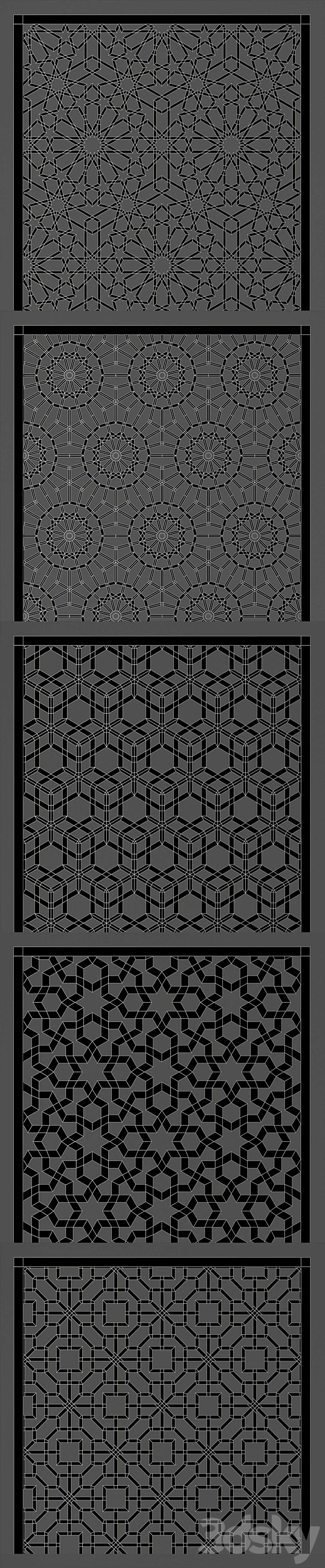 Decorative partition 3DS Max Model - thumbnail 3