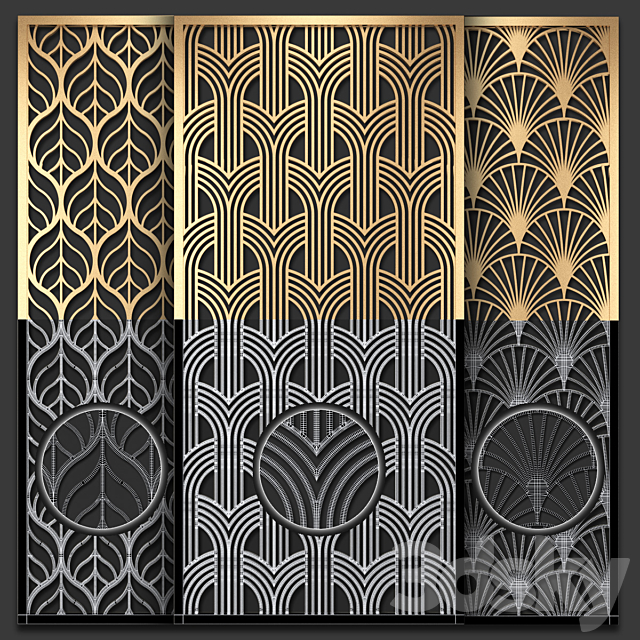 Decorative partition 3DS Max Model - thumbnail 2