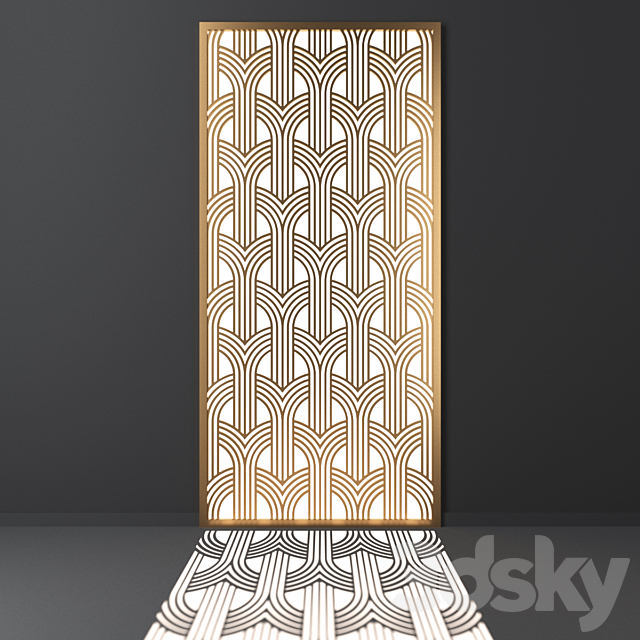 Decorative partition 3DS Max Model - thumbnail 5