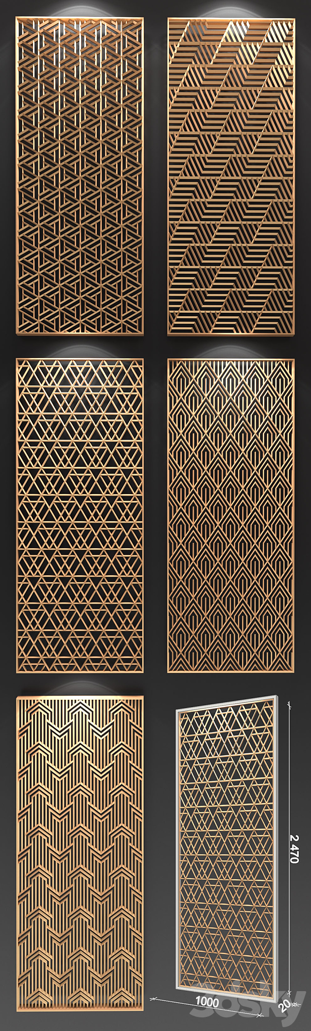 Decorative partition 3DSMax File - thumbnail 2