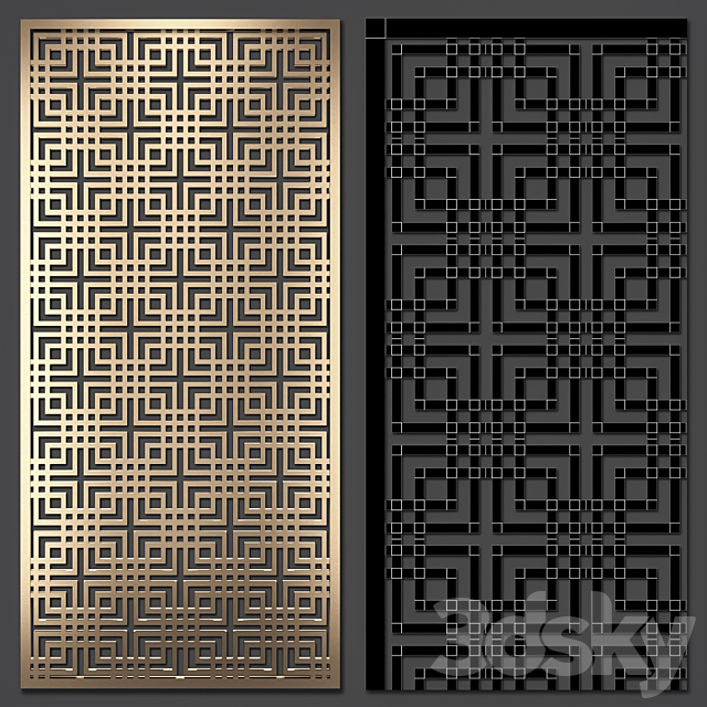 Decorative partition 3DSMax File - thumbnail 2