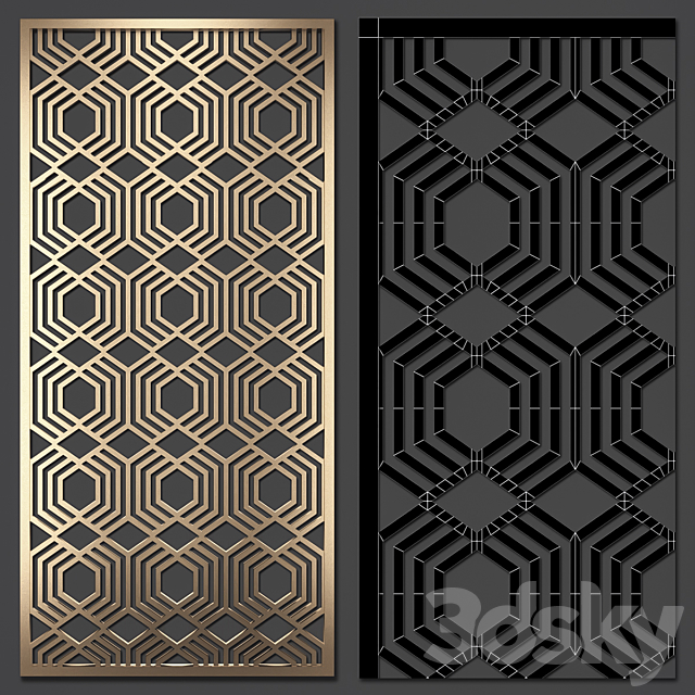 Decorative partition 3DSMax File - thumbnail 4