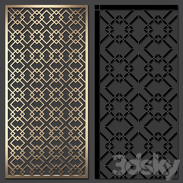 Decorative partition 3DSMax File - thumbnail 5