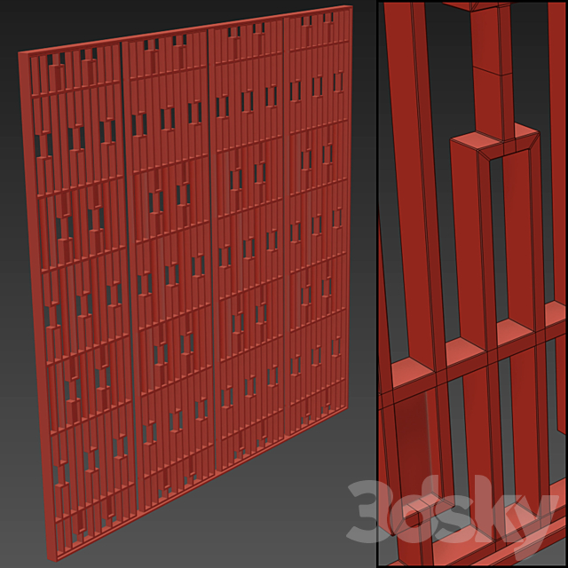 Decorative partition 51 3DS Max Model - thumbnail 3