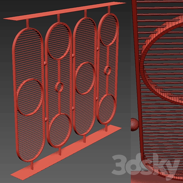 Decorative partition 56 3DS Max Model - thumbnail 3