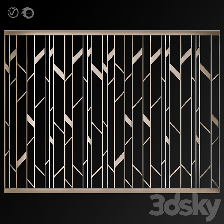 Decorative partition # 6 3DS Max - thumbnail 2