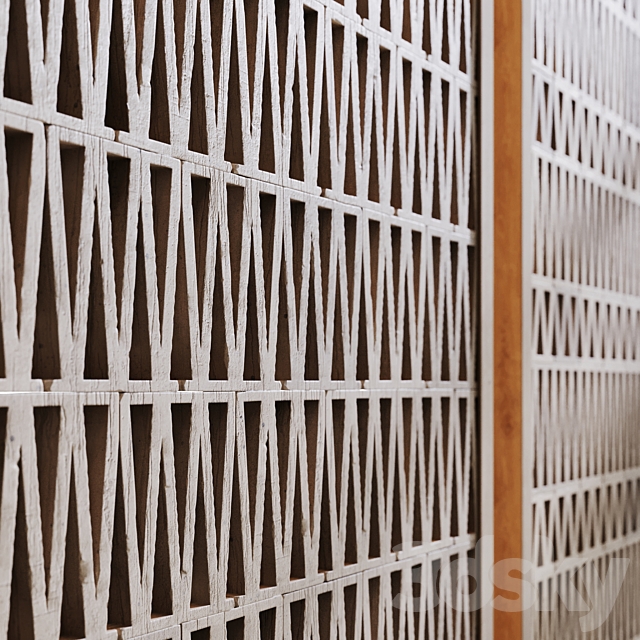 Decorative partition panel 3ds Max - thumbnail 2