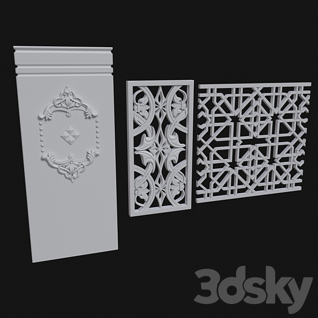 Decorative Plaster 3 3DS Max Model - thumbnail 2