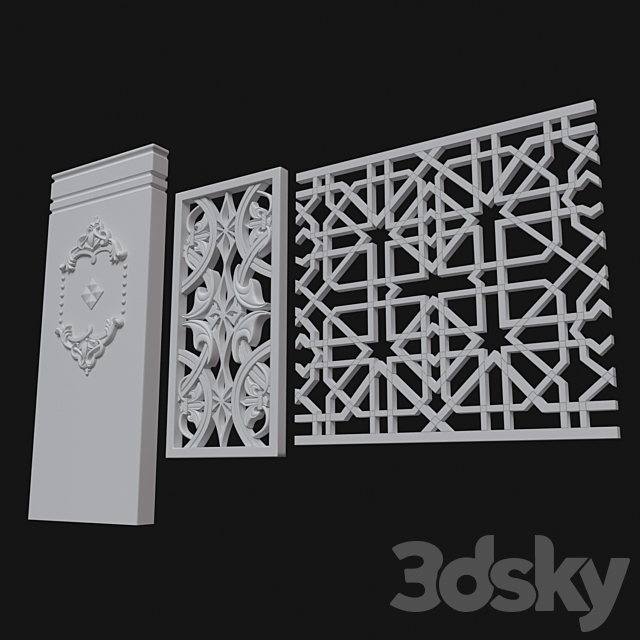 Decorative Plaster 3 3DS Max Model - thumbnail 3