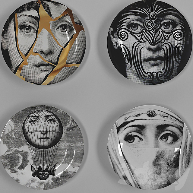 Decorative plate Fornasetti 3DSMax File - thumbnail 3