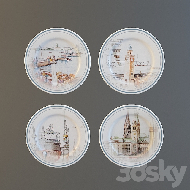 Decorative plates 3DSMax File - thumbnail 1