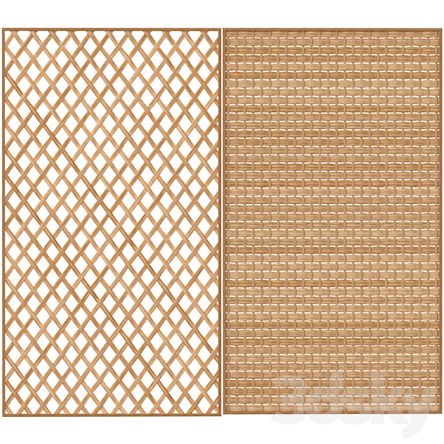 Decorative rattan partition 02 3DSMax File - thumbnail 2