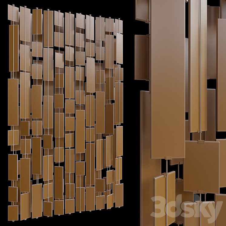 Decorative screen partition Vargov Design 3DS Max Model - thumbnail 2