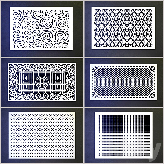 Decorative screens – a lattice (collection 1) 3DSMax File - thumbnail 2