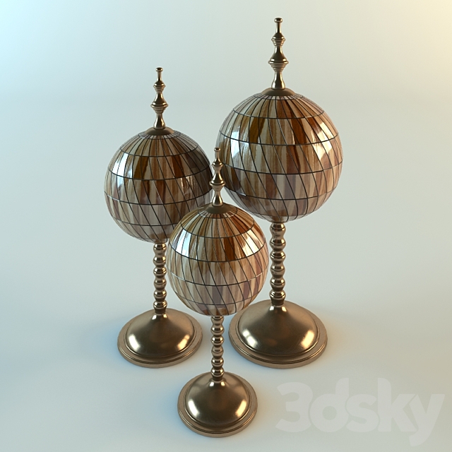 Decorative set Eichholtz Objects Leonardo Set of 3 3DSMax File - thumbnail 1