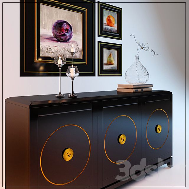 Decorative set with pedestal “Mathis Console” 3ds Max - thumbnail 2