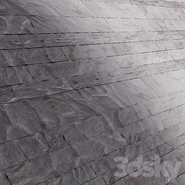 Decorative Slate stone texture blue 3DS Max Model - thumbnail 1