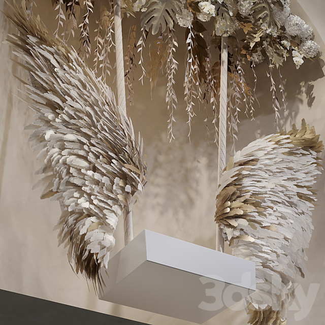 Decorative swing with wings 3ds Max - thumbnail 3