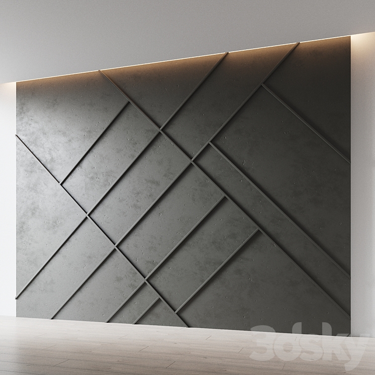 Decorative wall 10 3DS Max Model - thumbnail 2