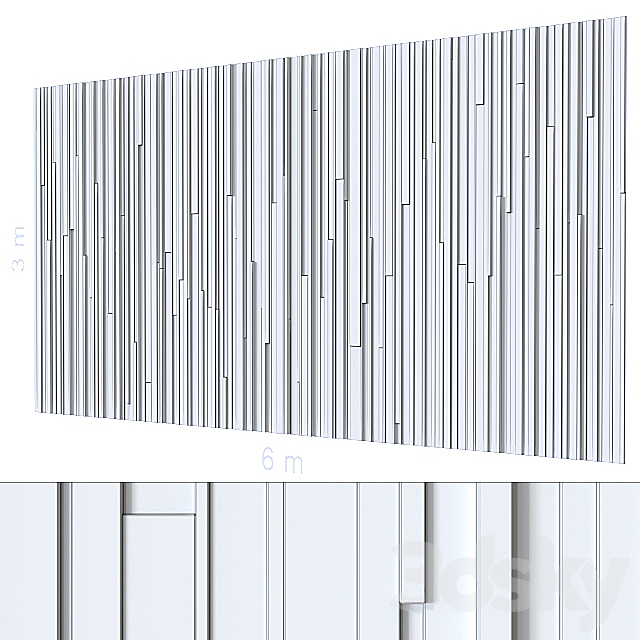 Decorative wall 101. 3DS Max Model - thumbnail 2