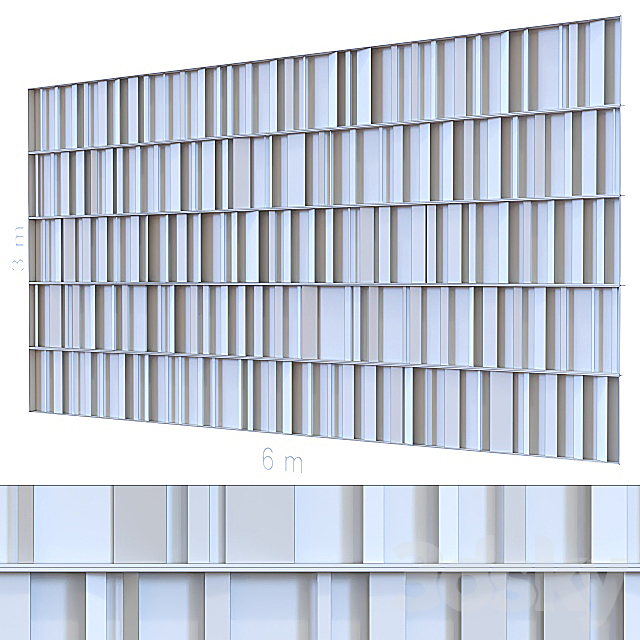 Decorative wall 106. 3DSMax File - thumbnail 2