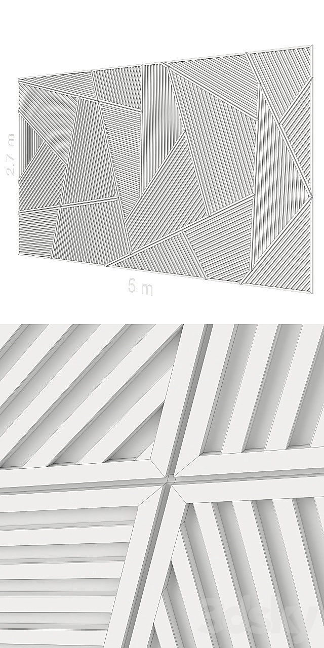 Decorative wall 11. 3DSMax File - thumbnail 3