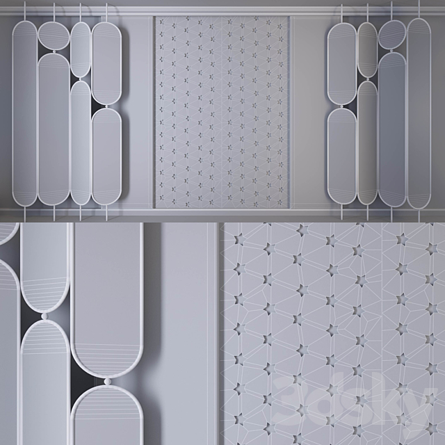 Decorative wall 12 3DS Max Model - thumbnail 3