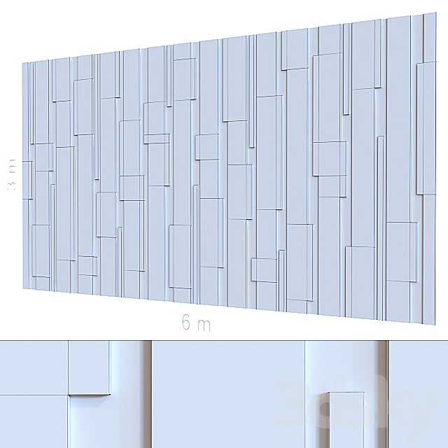 Decorative wall 122. 3DSMax File - thumbnail 2