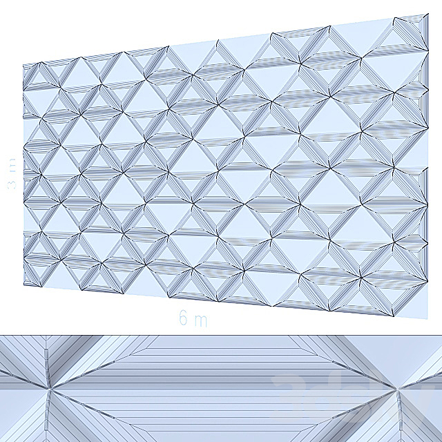 Decorative wall 131. 3DSMax File - thumbnail 2