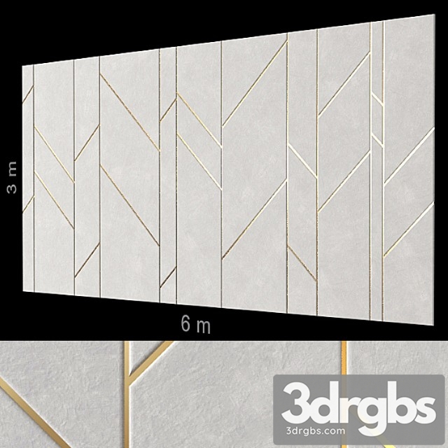 Decorative wall 138. 3dsmax Download - thumbnail 1