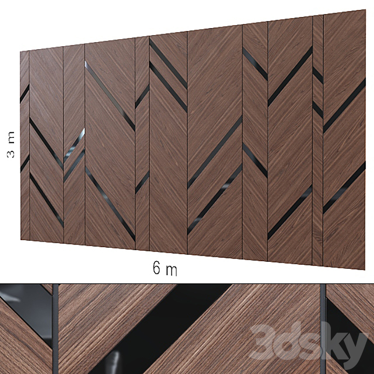 Decorative wall 139. 3DS Max - thumbnail 1