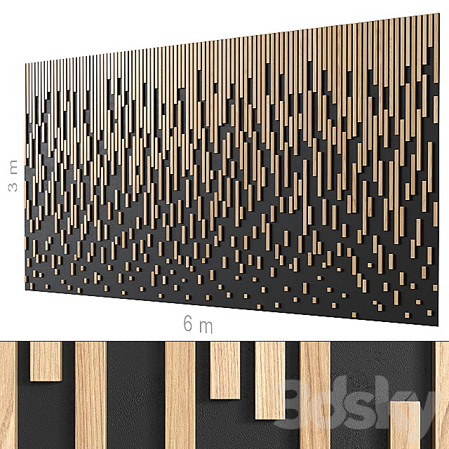 Decorative wall 141. 3DSMax File - thumbnail 1