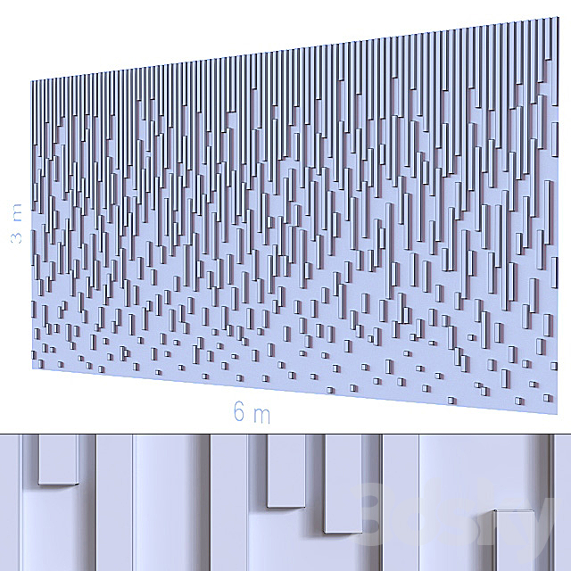 Decorative wall 141. 3DSMax File - thumbnail 2