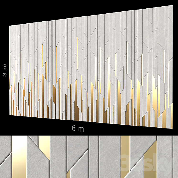 Decorative wall 149. 3DS Max - thumbnail 1